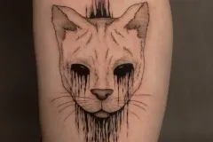 marsatattoo-fineline-kot-tatuaz-na-nodze-wroclaw